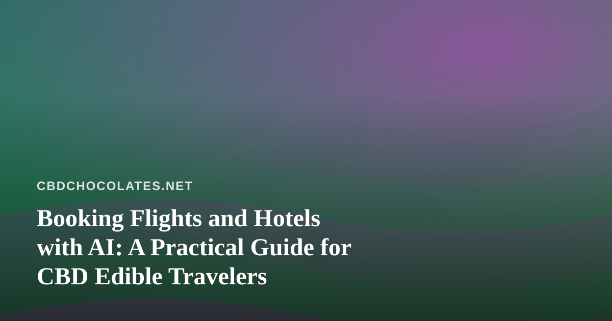 Booking Flights and Hotels with AI: A Practical Guide for CBD Edible Travelers